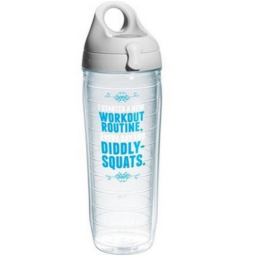 Tervis Diddly Squats Workout Routine 24oz Flip Top Bottle NEW